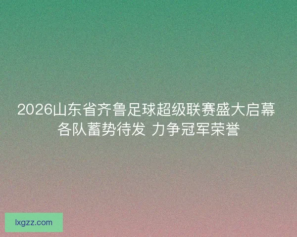 2026山东省齐鲁足球超级联赛盛大启幕 各队蓄势待发 力争冠军荣誉